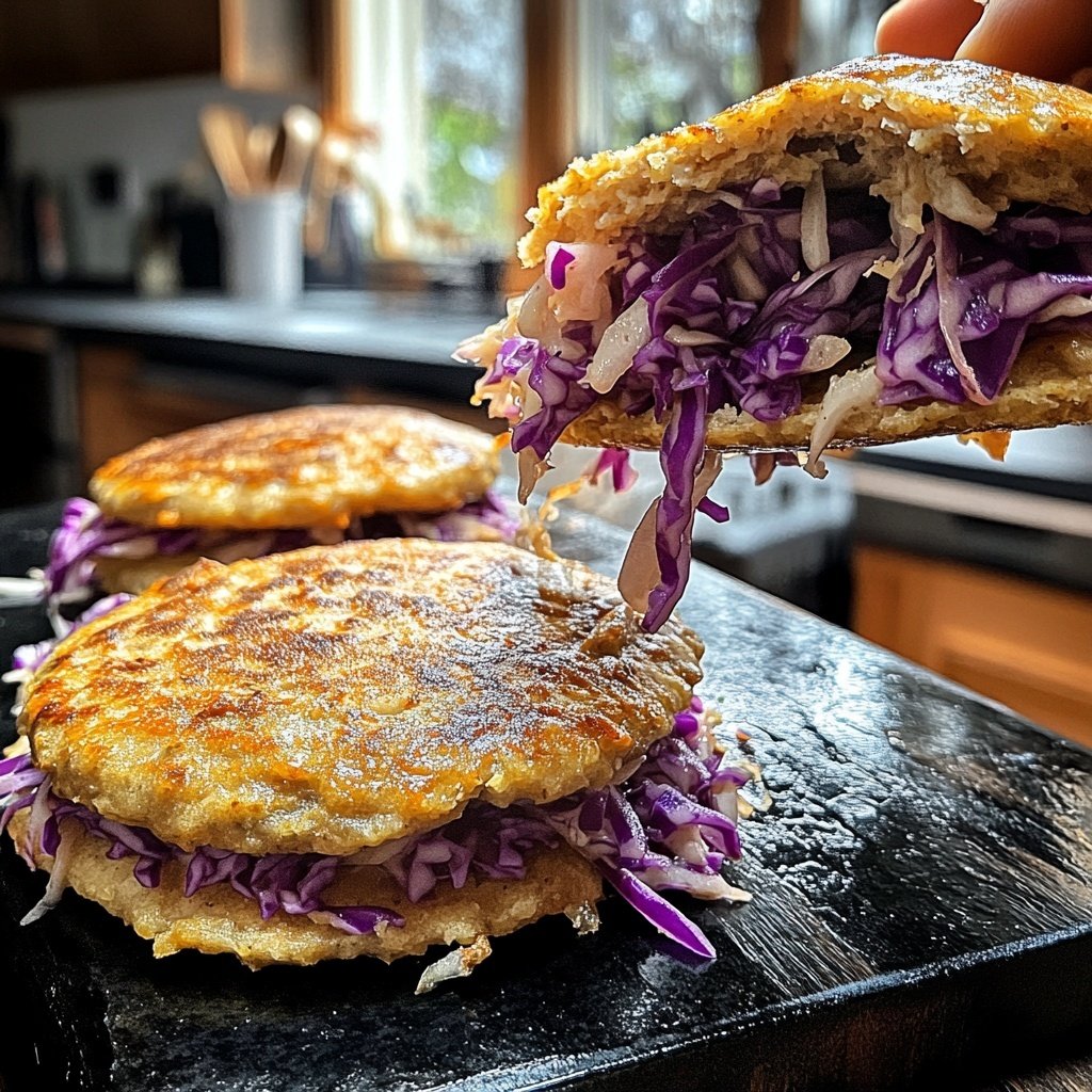 Vegane Linsen Medaillons mit Rotkohl
