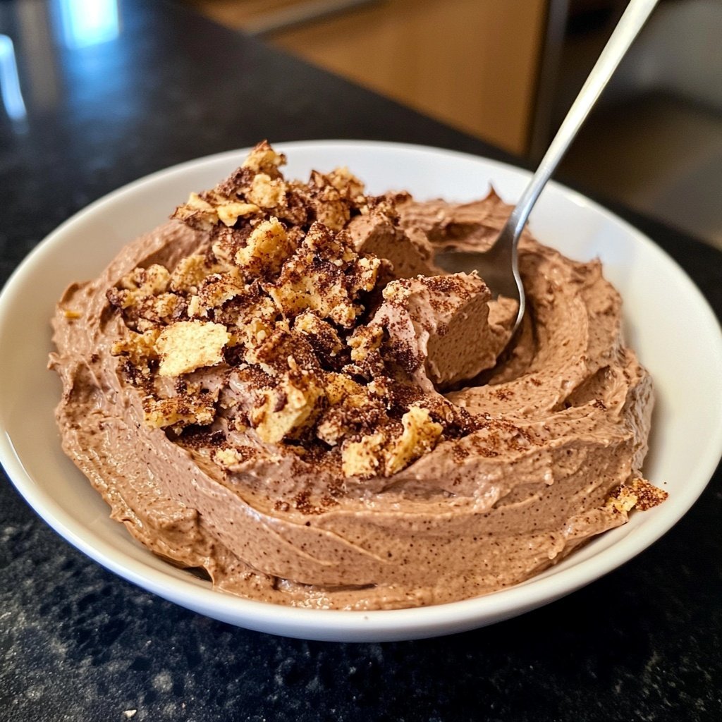 Schoko-Zimt-Mousse mit Lebkuchen-Crunch