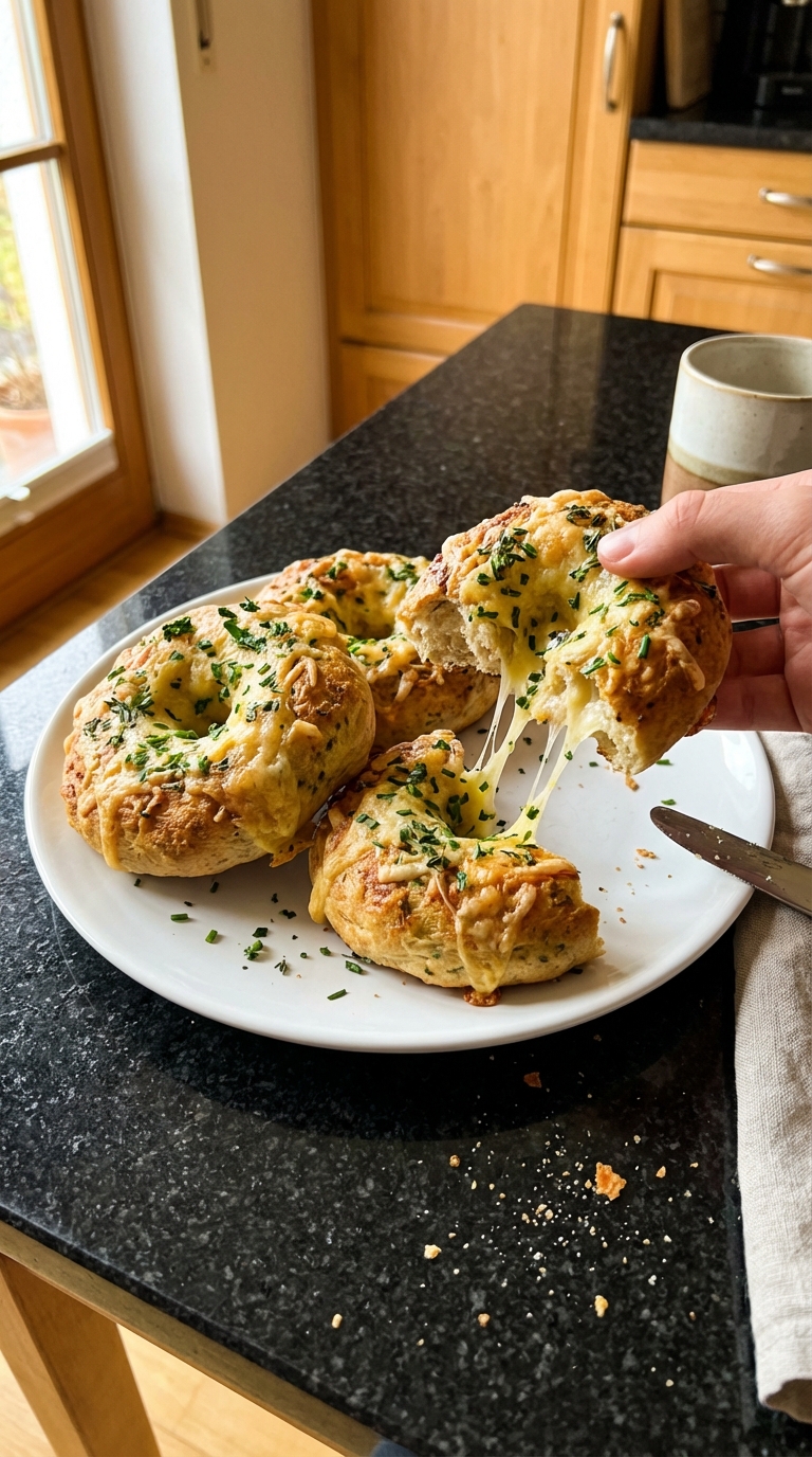 Käsige Kräuter Bagels​