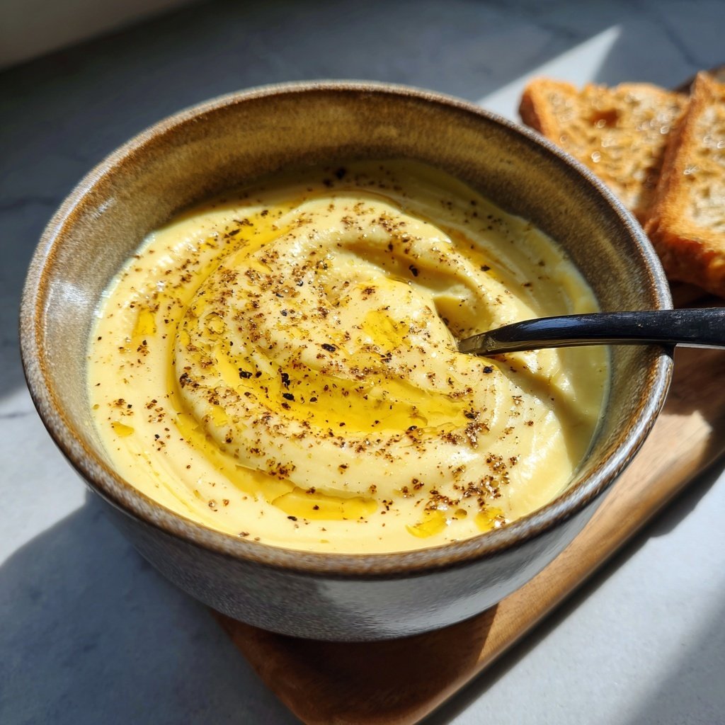 Pastinakencremesuppe mit Trüffelöl