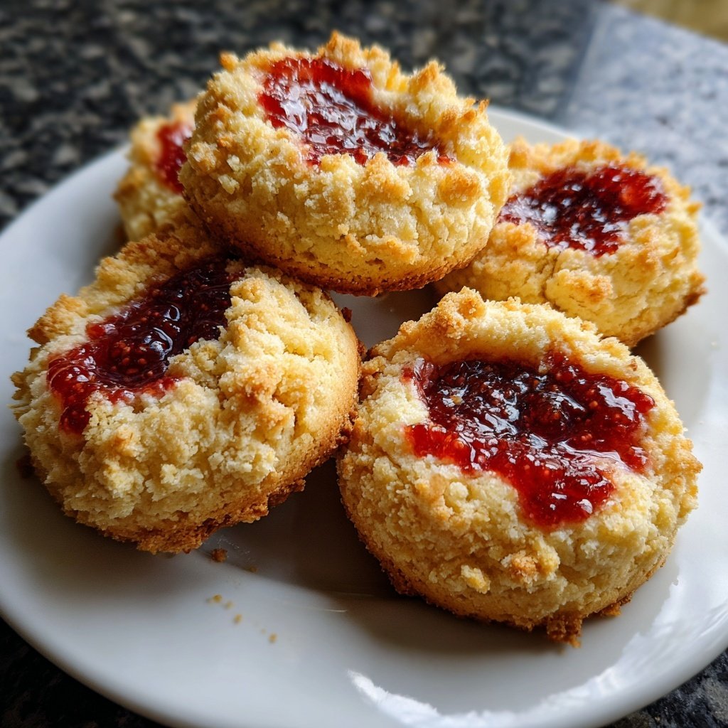 Engelsaugen-Plätzchen mit roter Johannisbeerfüllung​