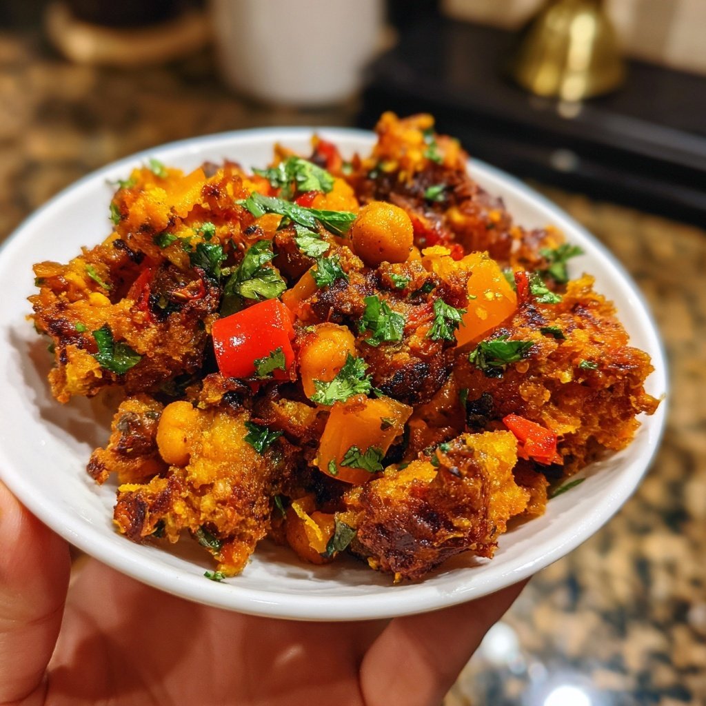 Knusprige Kichererbsen mit Paprika