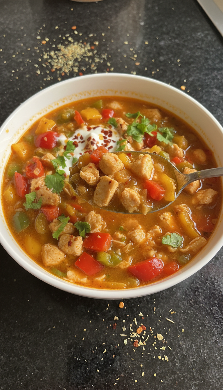 Chili Hähnchen Suppe Überraschung