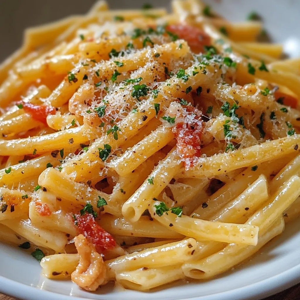 Cremige Knoblauchpasta