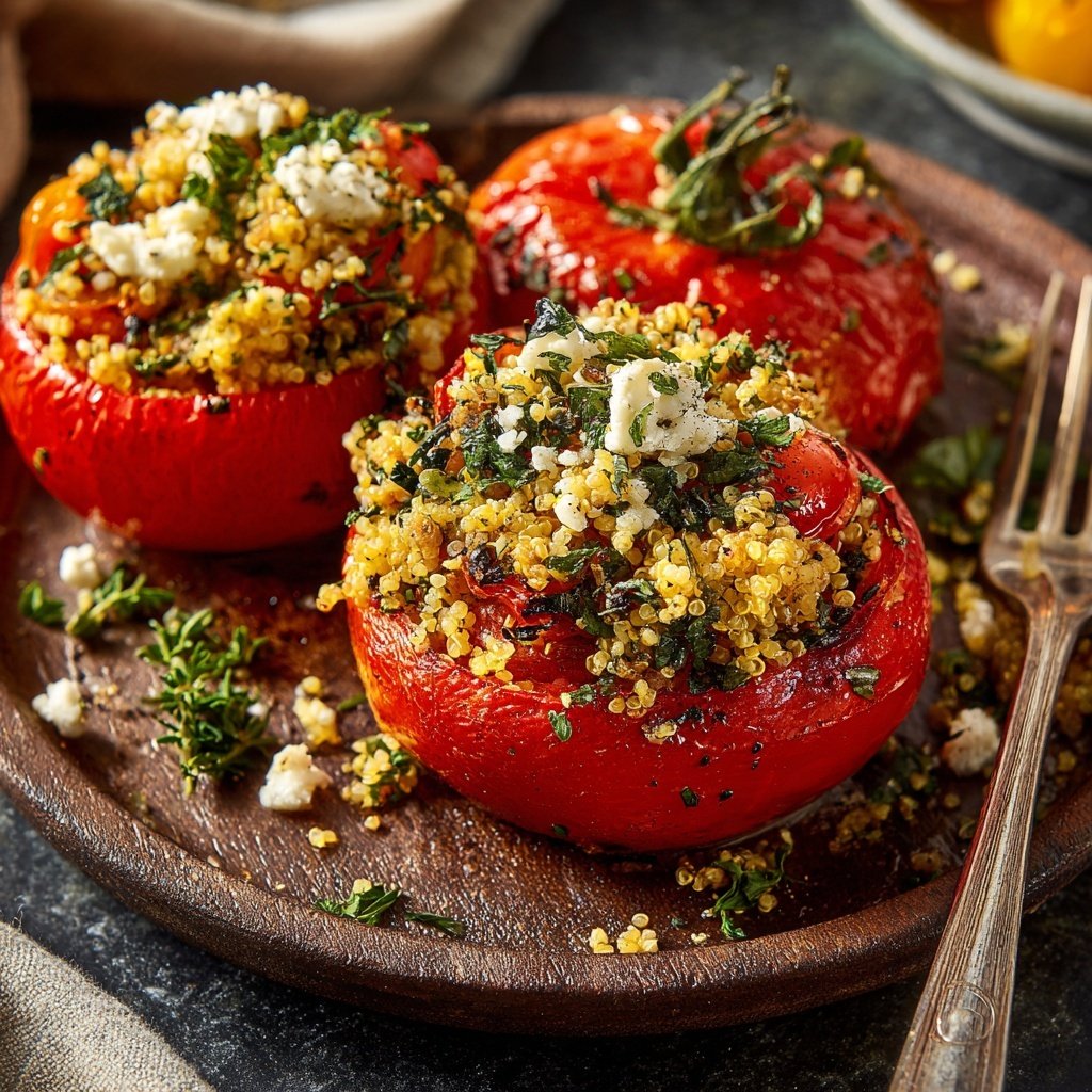 Mediterranean Quinoa-Stuffed Tomatoes