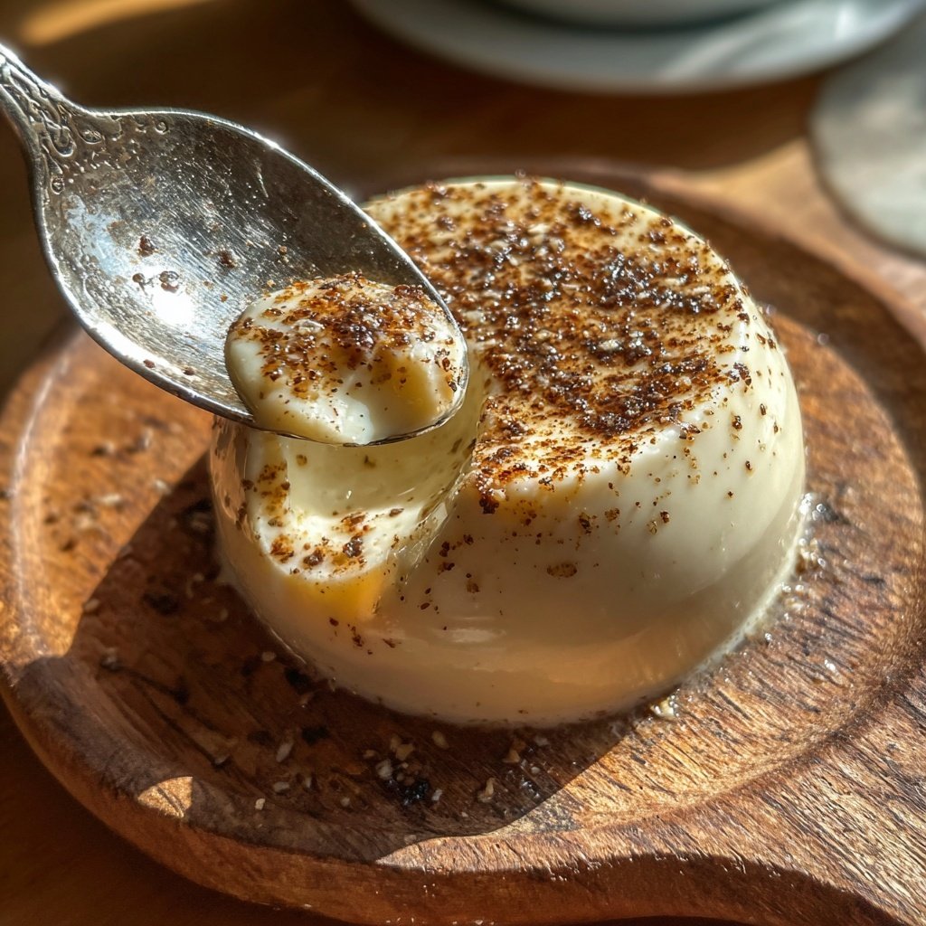 Eierlikör Panna Cotta mit Muskatnuss