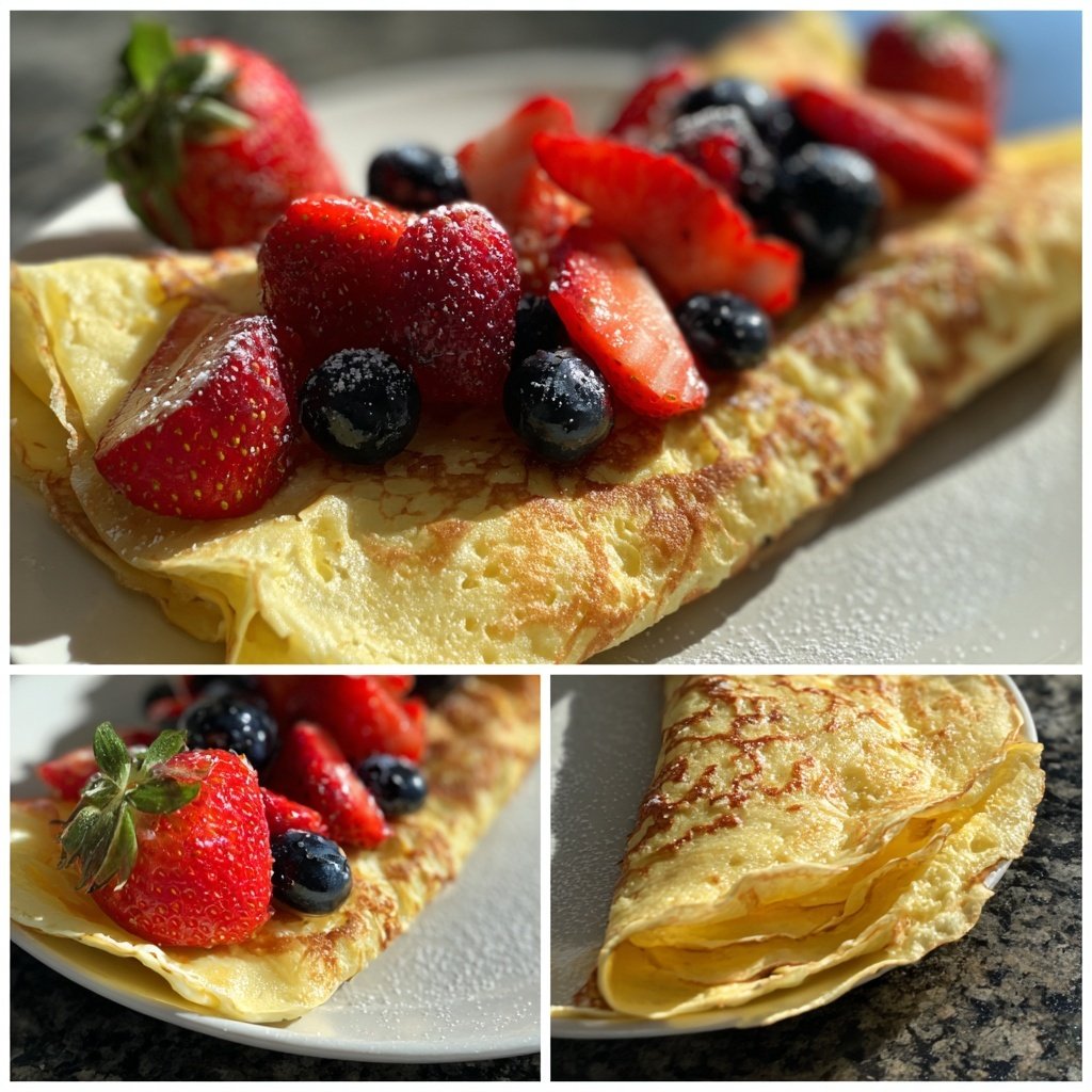 Frischkäse Crepes mit frischen Früchten