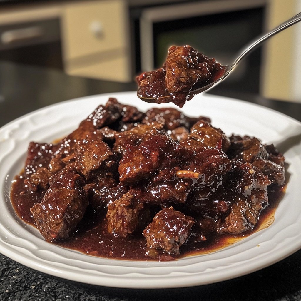 Hirschgulasch mit Preiselbeerjus