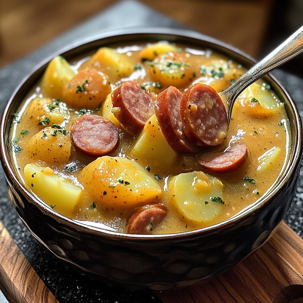 Kartoffelsuppe mit Wiener Würstchen