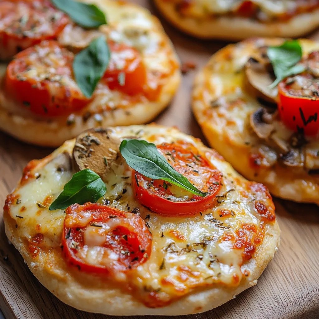 Einfache Pizzabrötchen vegetarisch